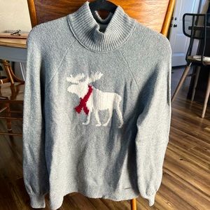 Abercrombie and Fitch Mockneck Puff Sleeve Sweater